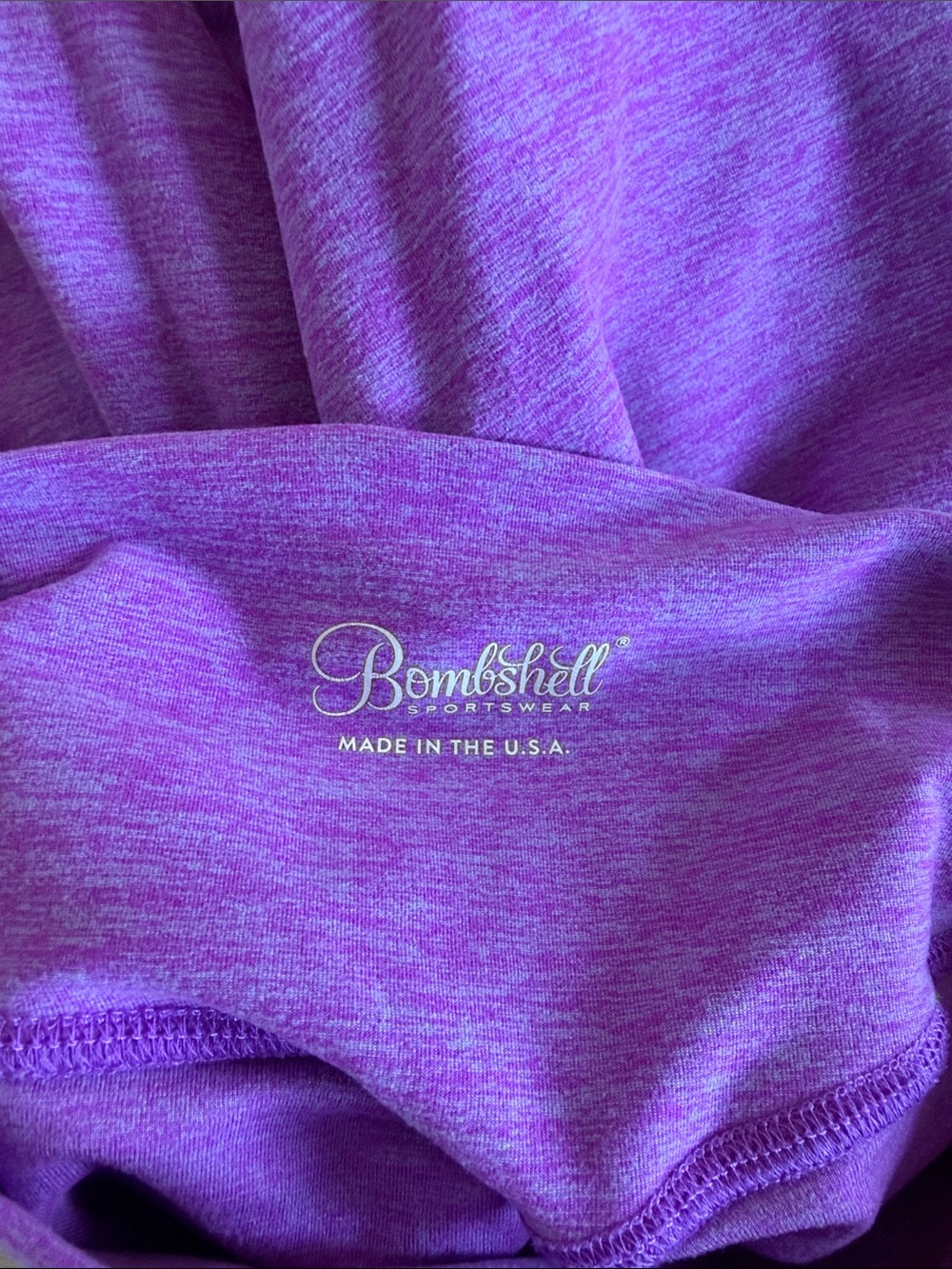 Bombshell Sportswear Purple Heather Leggings - Picture 3 of 3